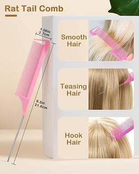 Hair Wax Stick, Hair Ties Set - Frizz Control, Smooth Flyaways, French Braid - 500 Clear Elastics & 500 Colorful Rubber Bands - Styling Accessories for Girls, Kids Daily Hairstyle DIY