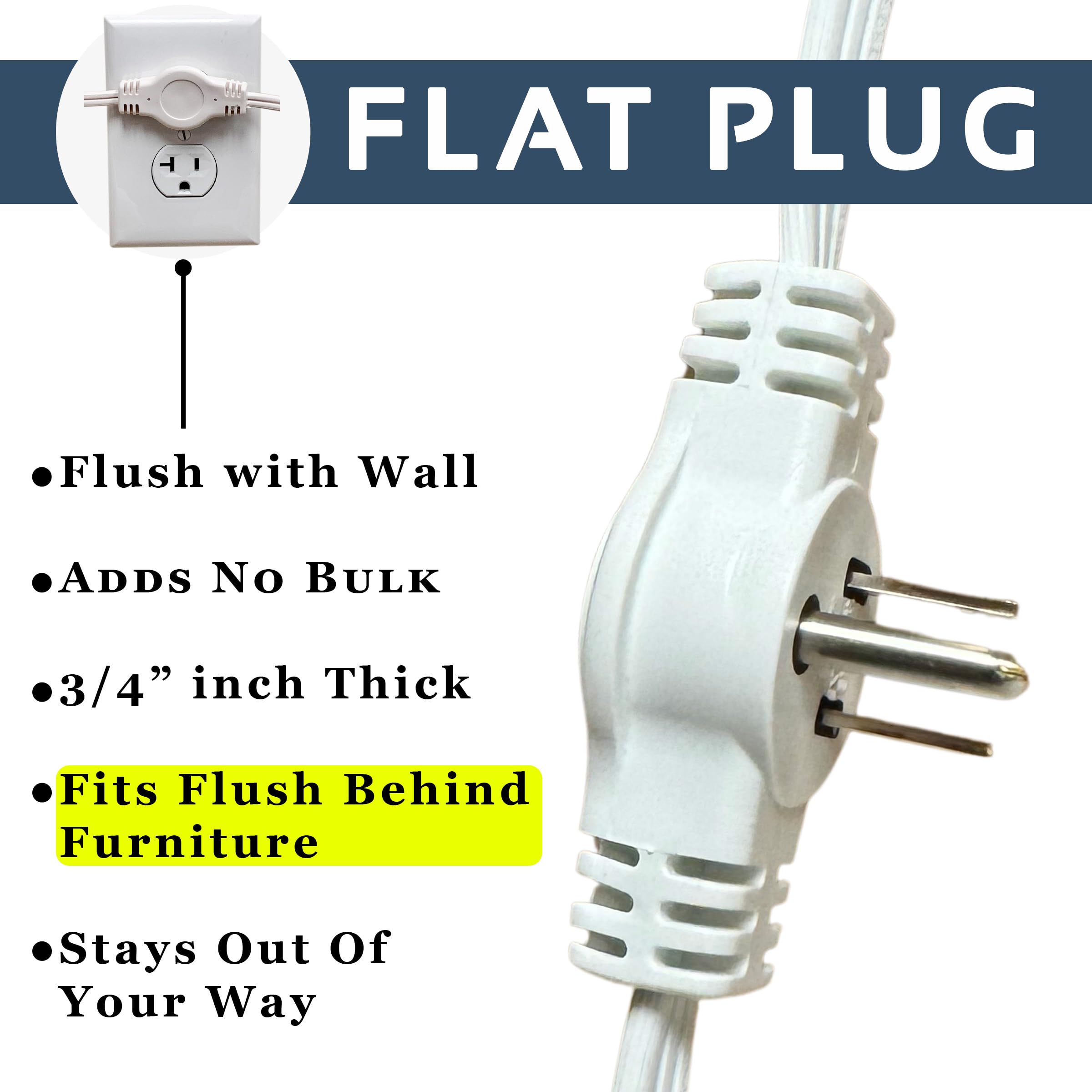 W4W Twin Extension Cord - 12ft, 6 Outlets -5 W4W Twin Extension Cord - 12ft, 6 Outlets -5