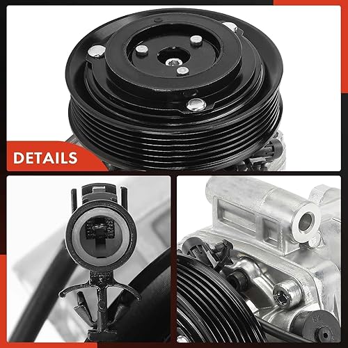 Miniatura 8 de A-Premium Compresor de aire acondicionado con embrague compatible con Suzuki SX4 2.0L 2010-2013, SX4 Crossover 2.0L 2012, con polea de 6 ranuras