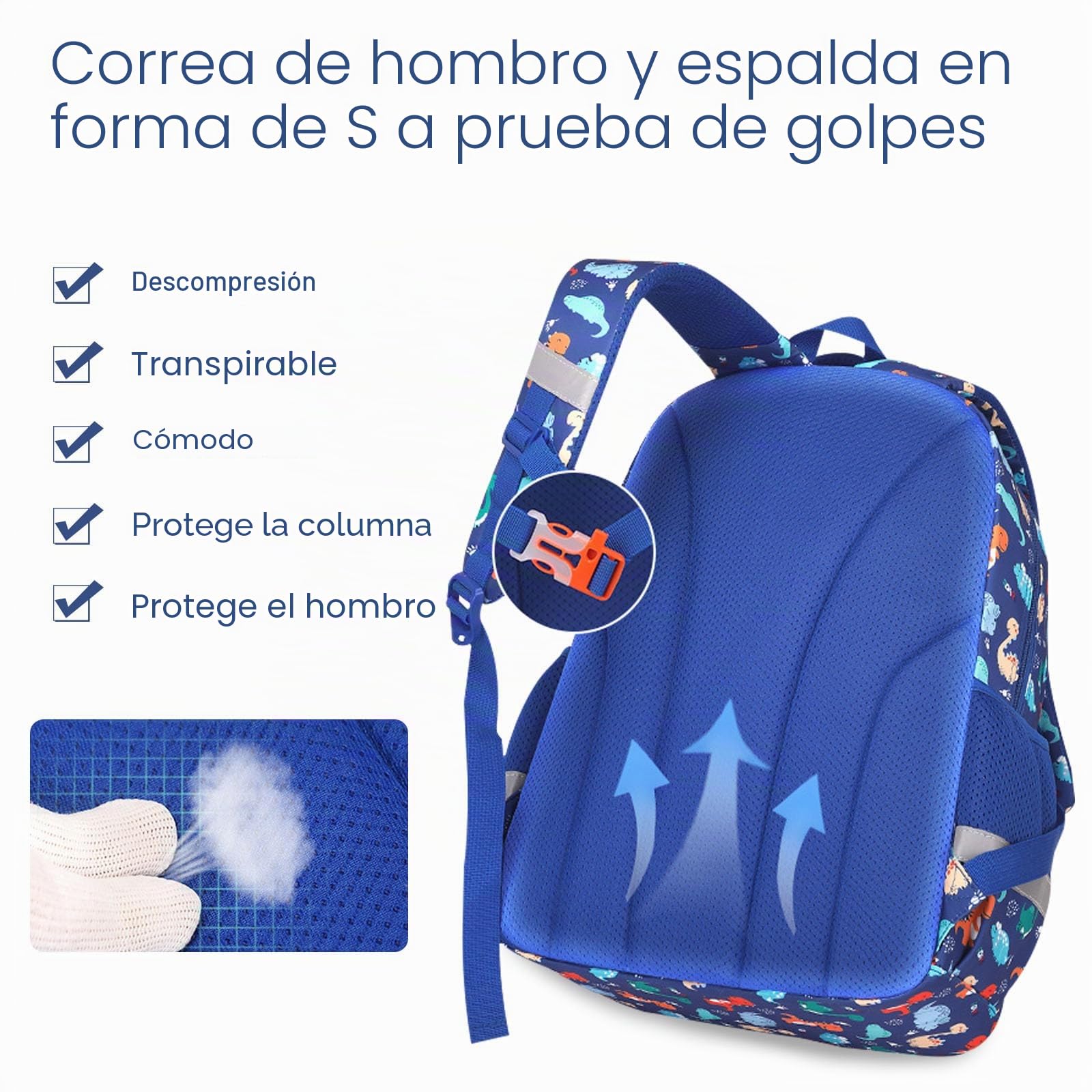 FANDARE Mochila Arcoíris Niño Mochilas Infantiles Mochila Escolar con Tiras Reflectantes Adolescentes Mochila Instituto para Niñas Mochilas Instituto Mochilas Tipo Casual Rosa