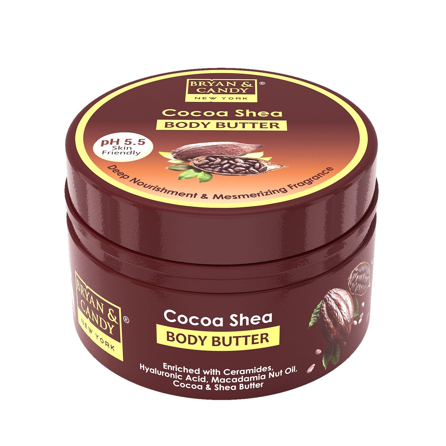 BRYAN & CANDY Cocoa Shea Body Butter |Ph5.5 Skin Friendly | 48hrs Moisturization | 100% Vegan