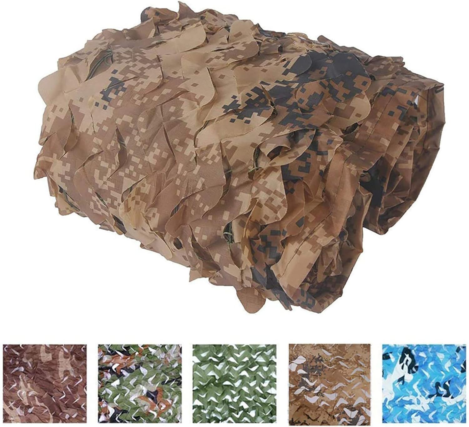 Camouflage Net Military Camo Cover Army Shelter Camouflage Netting for Tree Stand, Photography, Decorations, Hunting, Shooting, Duck Blinds, Sunshade,4X6m