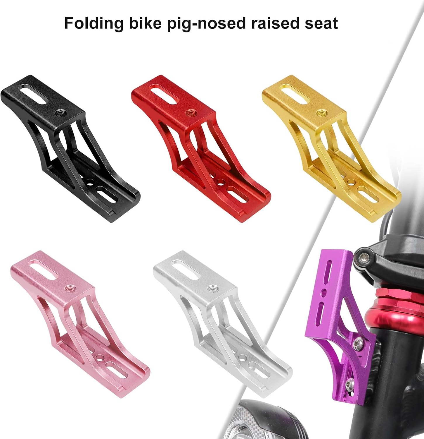 Folding Bike Bag Brackets Light Conversions Seat Nose Light Converter Raised Mount Bike Bag Holder Adapters Enduring Bike Bag Holder Adapters Bicycles Front Bag Carriers Block Extenders