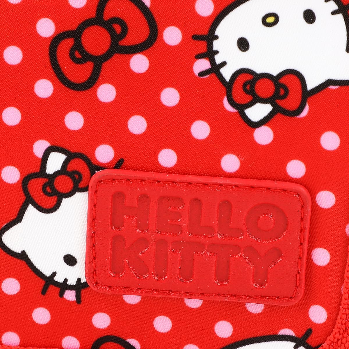 Hello Kitty Character Face & Bows Red 8.2" Folding Hanging Toiletry Kit - Image 6
