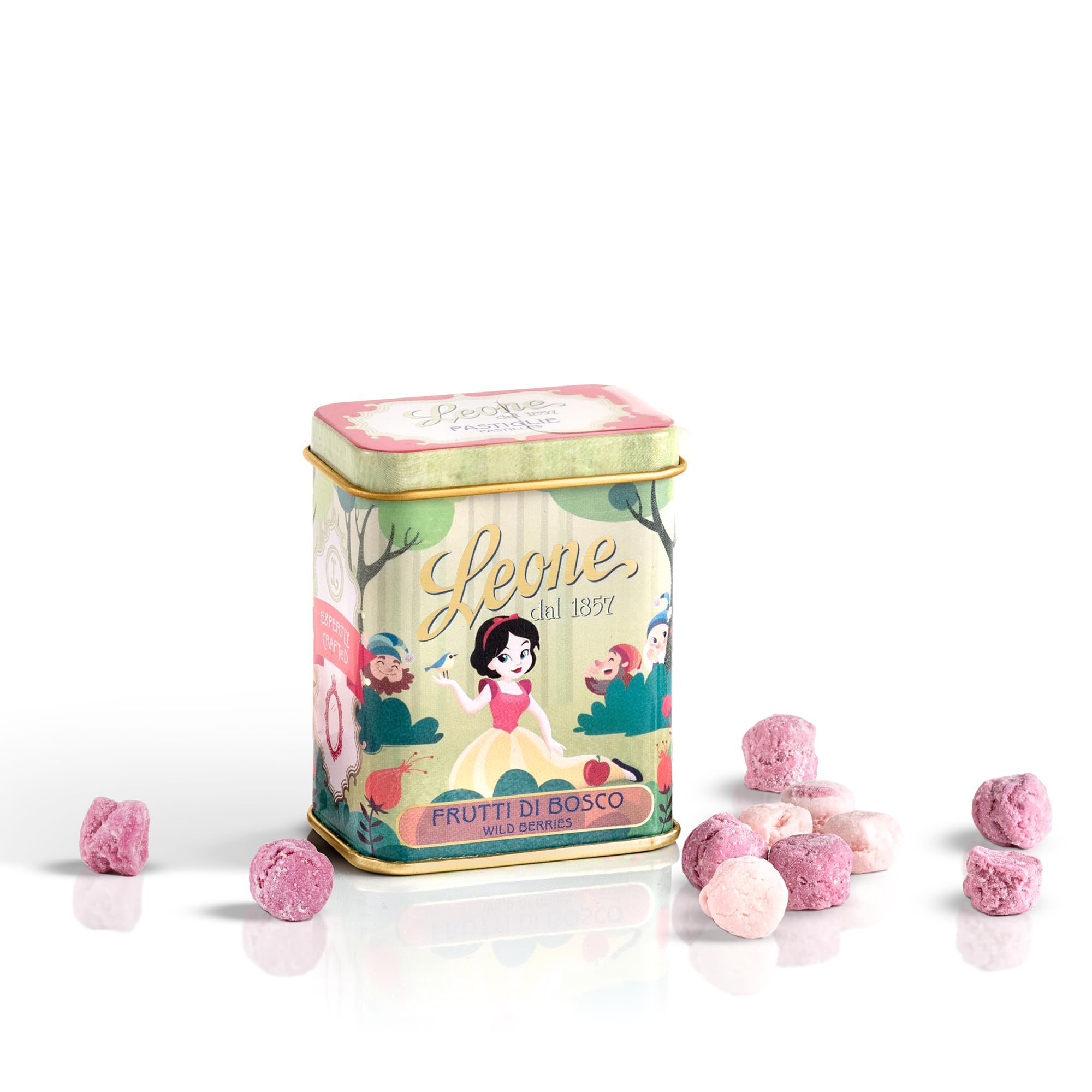 Leone dal 1857 - Lattine Pastiglie Leone Collezione C'era Una Volta - Caramelle Miste Dissetanti e Caramelle ai Frutti di Bosco - 6 Lattine da 30g (6 x 30g)