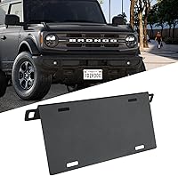 Vista 1 de Marco de matrícula frontal para Ford Bronco, soporte de montaje de matrícula de aleación de aluminio para accesorios de matrícula Ford 2021 2022