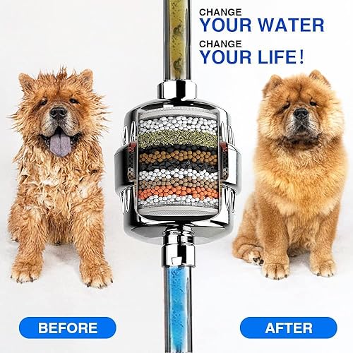 Miniatura 6 de Filtro de cabezal de ducha de 15 etapas para agua dura, filtro de agua de ducha negro que reduce el cloro, mejora la condición de la piel