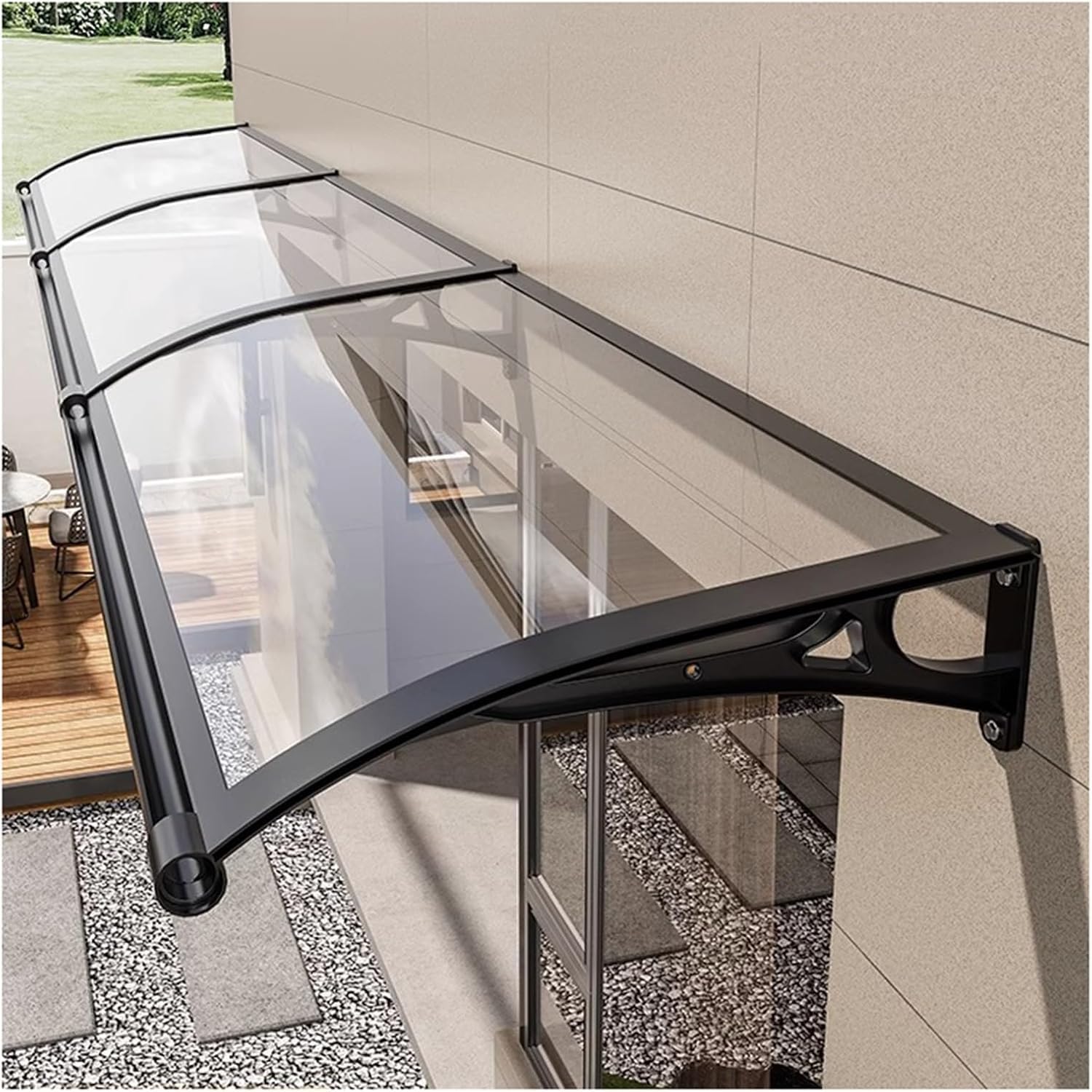 Auvent de porte d'entrée en aluminium idéal pour protéger le balcon et le garage