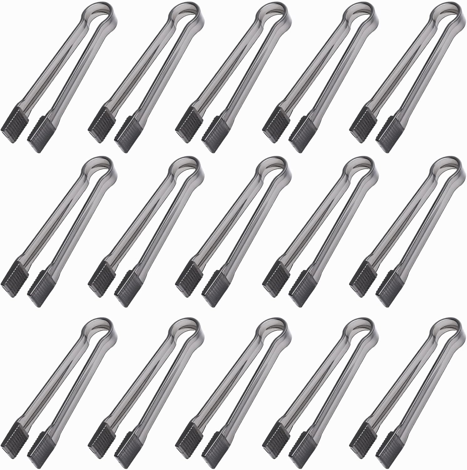 15 Pcs Small Plastic Tongs,Mini Plastic Buffet Serving Tong,Clear Appetizers Tongs