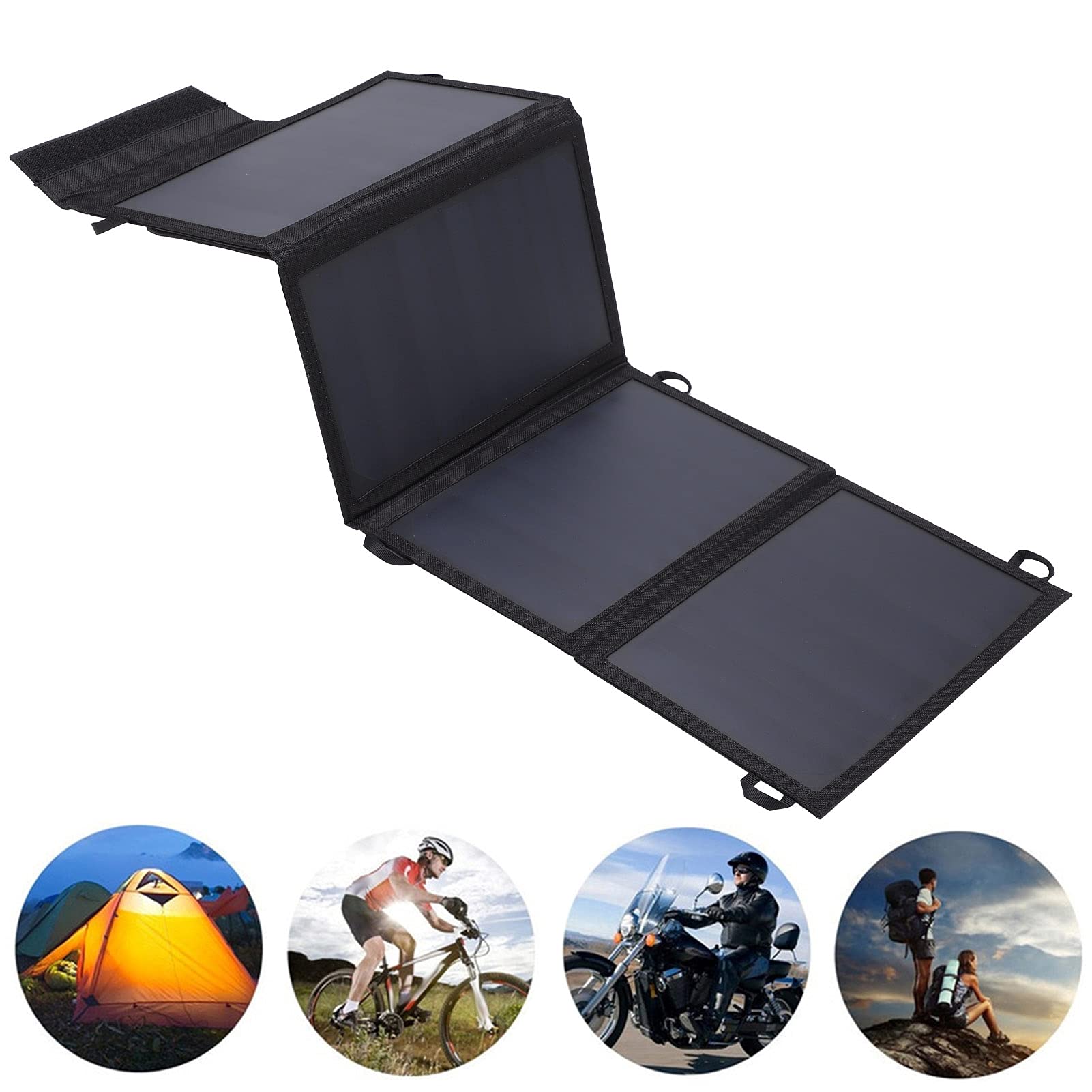 Solarny powerbank do systemu Android, podwójne wyjście USB 5 V, regulowany uchwyt, przenośna ładowarka do użytku na zewnątrz, wodoszczelna konstrukcja, wysoce wydajny panel słoneczny