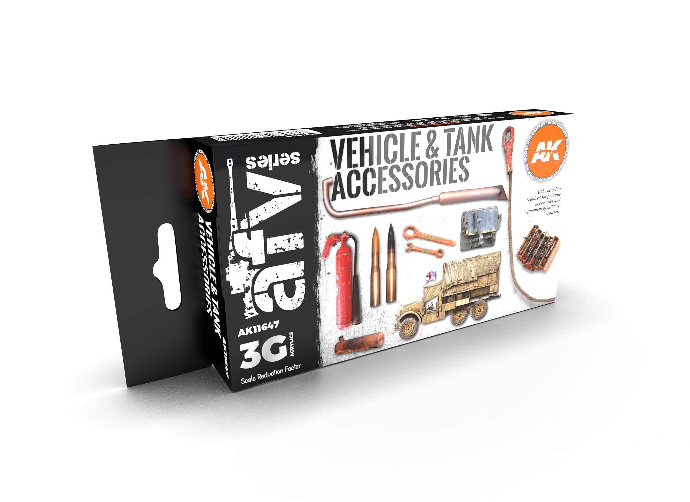 Ak Interactive Red Afv Series 3G Acrylic Paint Set - Vehicle And Tank Accessories (Ak11647),