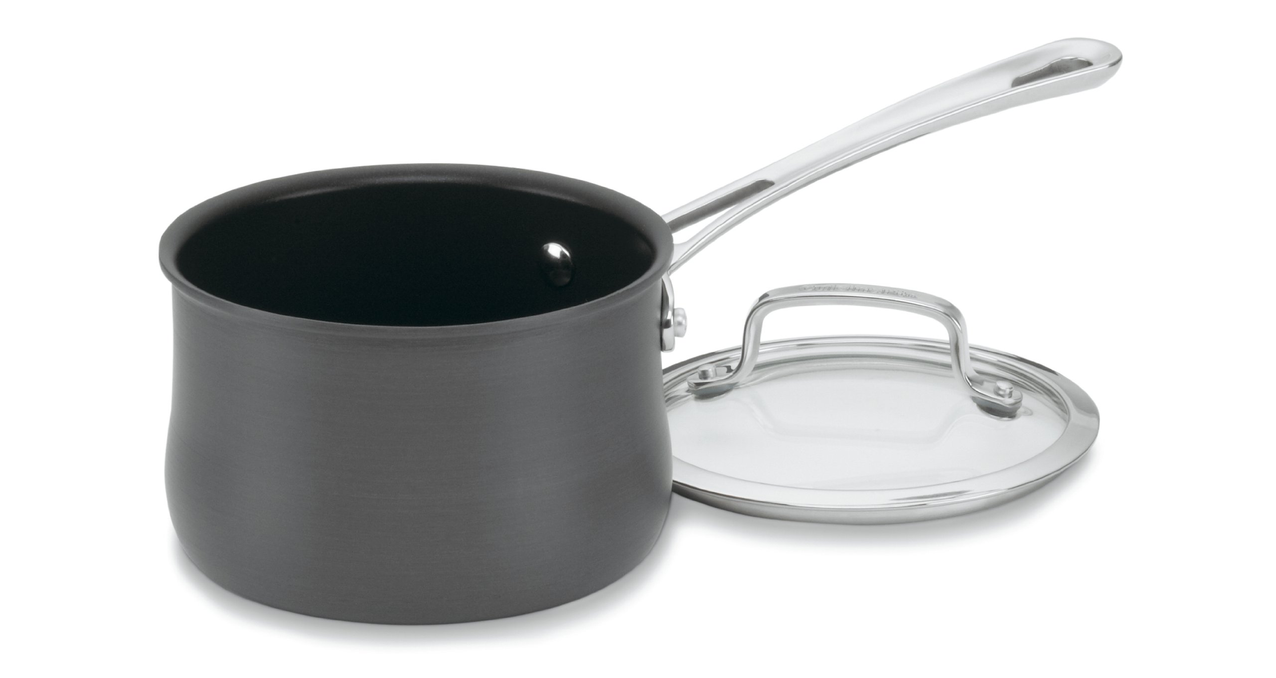 CUISINARTContour Hard Anodized 1-Quart Saucepan with Cover,Black
