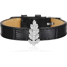 Mytys Cuff Bracelet for Women with AAA Cubic Zirconia Jewelry Vintage Boho Black Leather Wrap Buckle Bangle Leather Wristhand Bracelet