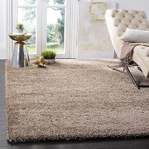 RUG ERA Carpet for Living Room Modern Fluffy Area Rug 8X10 FEET Shaggy Rugs for Bedroom Ultra Soft Touch Export Quality Plain Shag Rectangular Carpets for Home (Plain Brown)