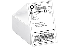 4x6 Thermal Labels Fanfold 500-Pack: Crisp Thermal Shipping Labels for Commercial-Grade Printers