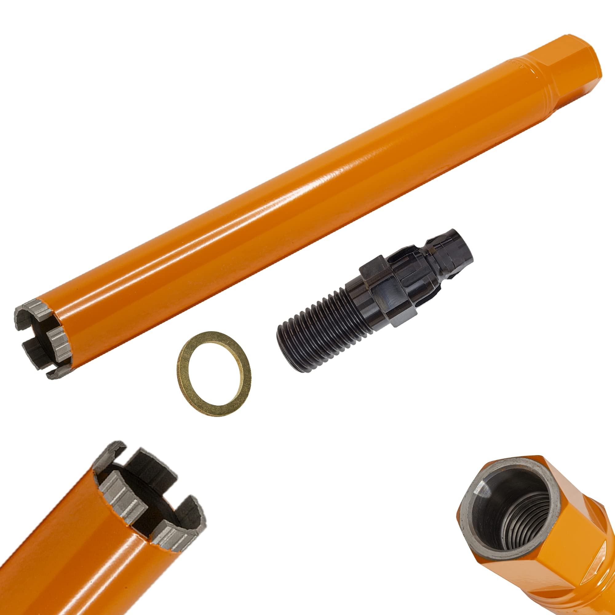 Trocken-Nass-Bohrkrone Ø 32-202 mm mit BI-Adapter passend zu DD-BI-Aufnahme | Zum Trocken-Bohren von Beton leicht armiert, Harte Baustoffe, Kalksandstein, Ziegel, Mauerwerk und Nass-Bohren Stahlbeton