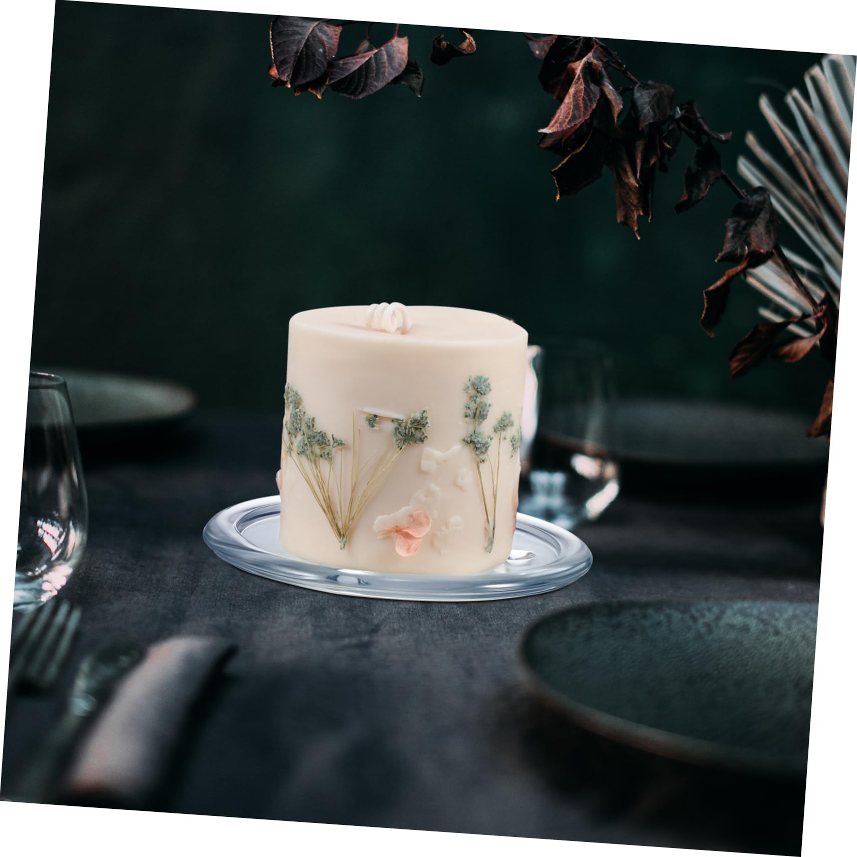 Alipis 2pezzi Portacandele Trasparente Di Porta Candele Per Cerimonie e Decorazioni Elegante Piatto Per Candele Da Tealight e Per Matrimoni e Eventi Speciali