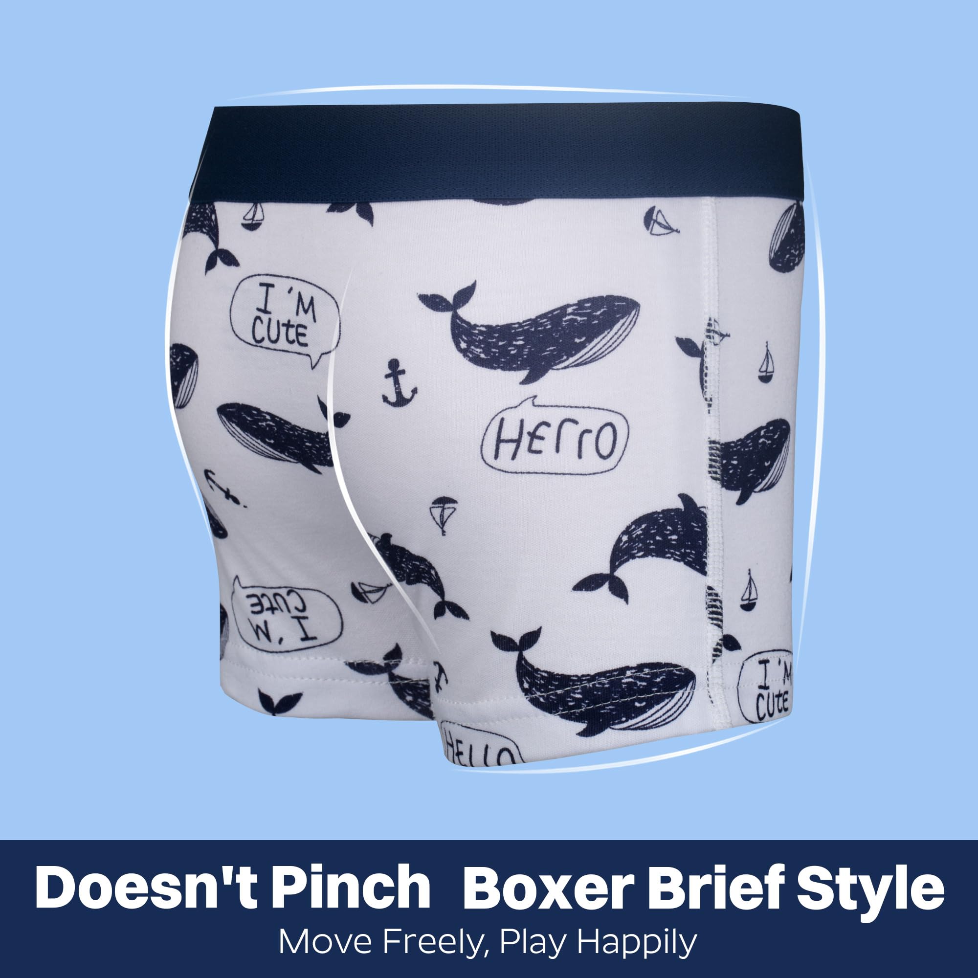 BIG ELEPHANT Boxer da Ragazzo 10 Pezzi – 100% Cotone, Motivo Dinosauro, Morbida Biancheria Traspirante per Bambini