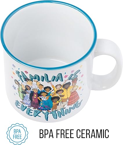 Miniatura 7 de Silver Buffalo - Taza de cerámica de campamento de Encanto de Disney, con texto Familia is Everything, 20 onzas