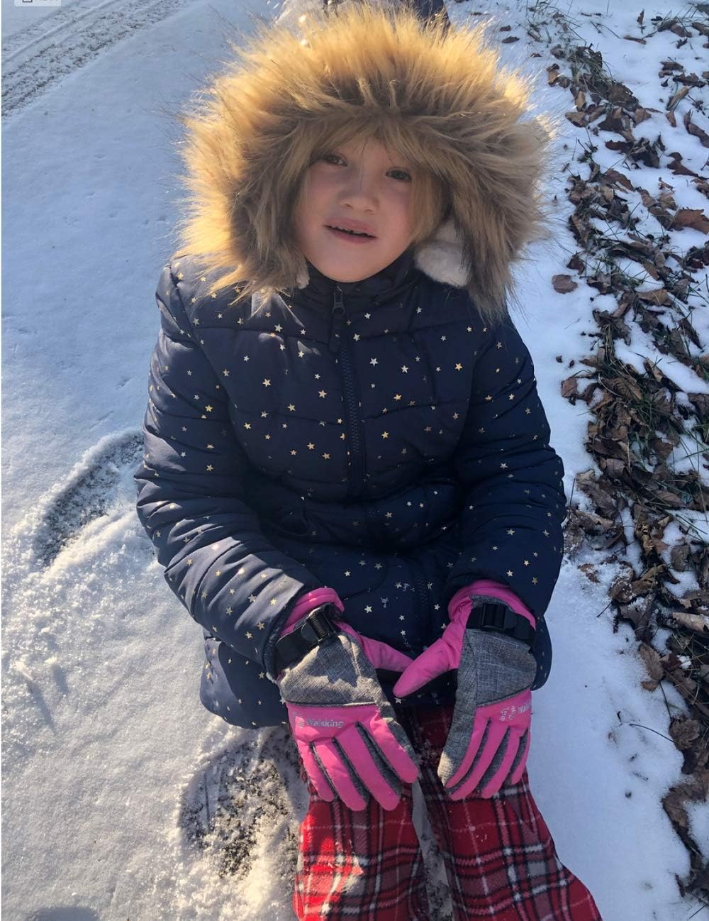 Kids Winter Snow&Ski Gloves-3M Thinsulate Waterproof Cold Weather Youth Gloves for Skiing,Snowboarding-Fits Boys and Girls : Sports & Outdoors