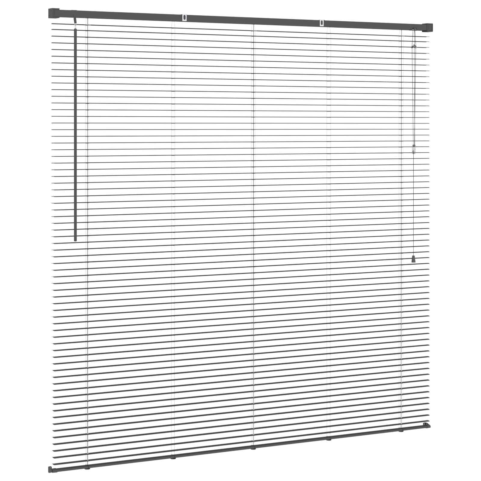 Persiana veneciana de PVC de alta calidad, 150 x 140 cm, 25 mm de ancho, con protección visual y protección contra el calor, versátil para oficina, salón, balcón y ventana de puerta