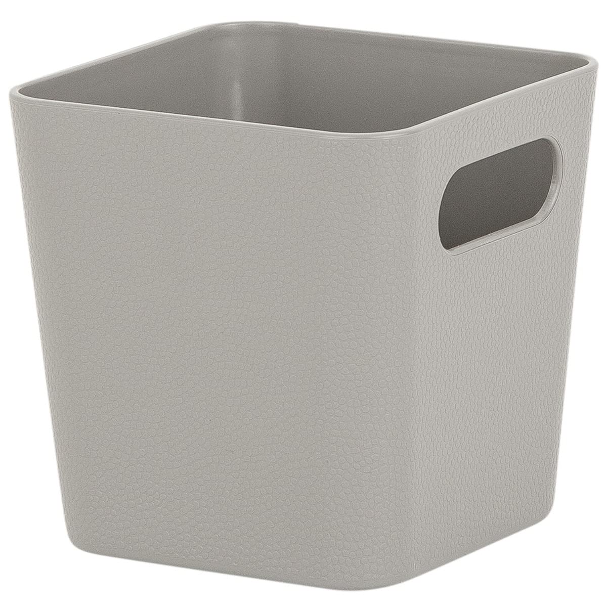 Wham 1.01 10cm Square Textured Storage Studio Basket Bowler Warm Grey