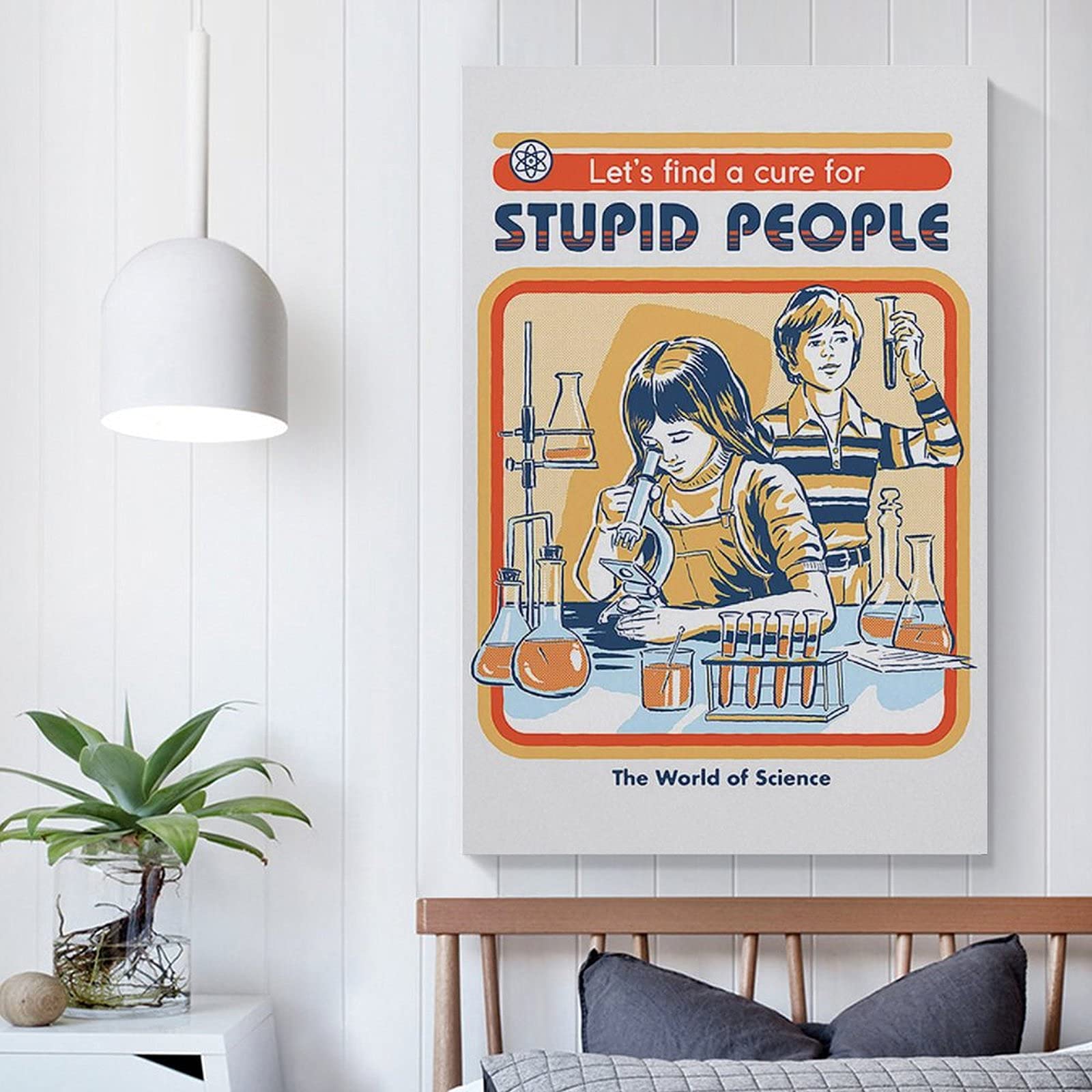 Steven Rhodes Maglietta Donna 'Cure For Stupid People' - Ufficiale, Colore Nero, Taglia S, 100% Cotone