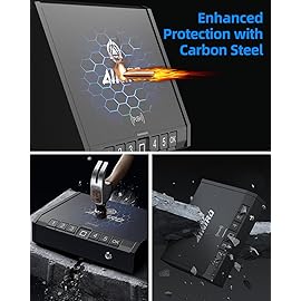 AINIRO Gun Safe for Pistols - Biometric Gun Safe for Handgun, Quick-Access Gun Lock with Fingerprint Identification or Key Pad, Storage Home Bedside Nightstand Car