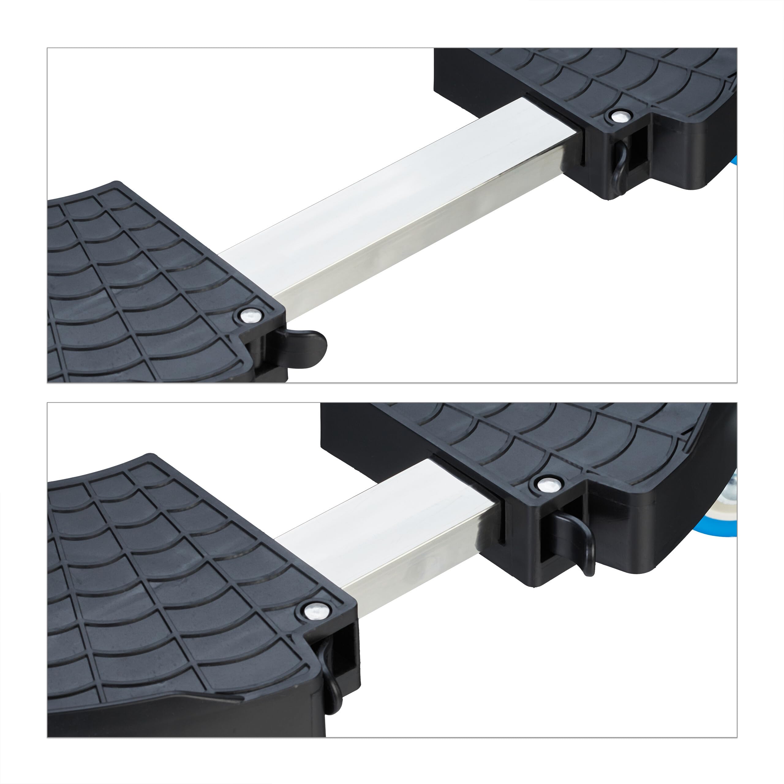 Relaxdays Support Plantes, Extensible, diamètre 40-57,5 cm, Plastique, Max. 200 kg, intérieur & extérieur, Gris foncé