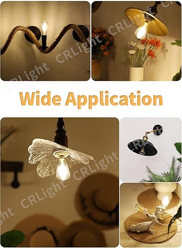 Miniatura 5 de CRLight Bombilla LED regulable de 6 W, 3000 K, blanco suave, equivalente a 70 W, 700 lúmenes, bombillas LED E12, bombillas de cristal transparente