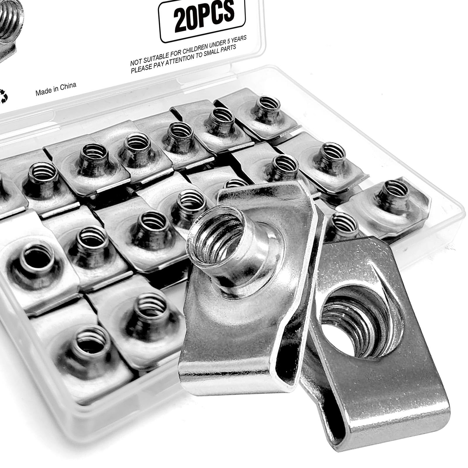Stainless Steel U Nuts - 20 Pack -8