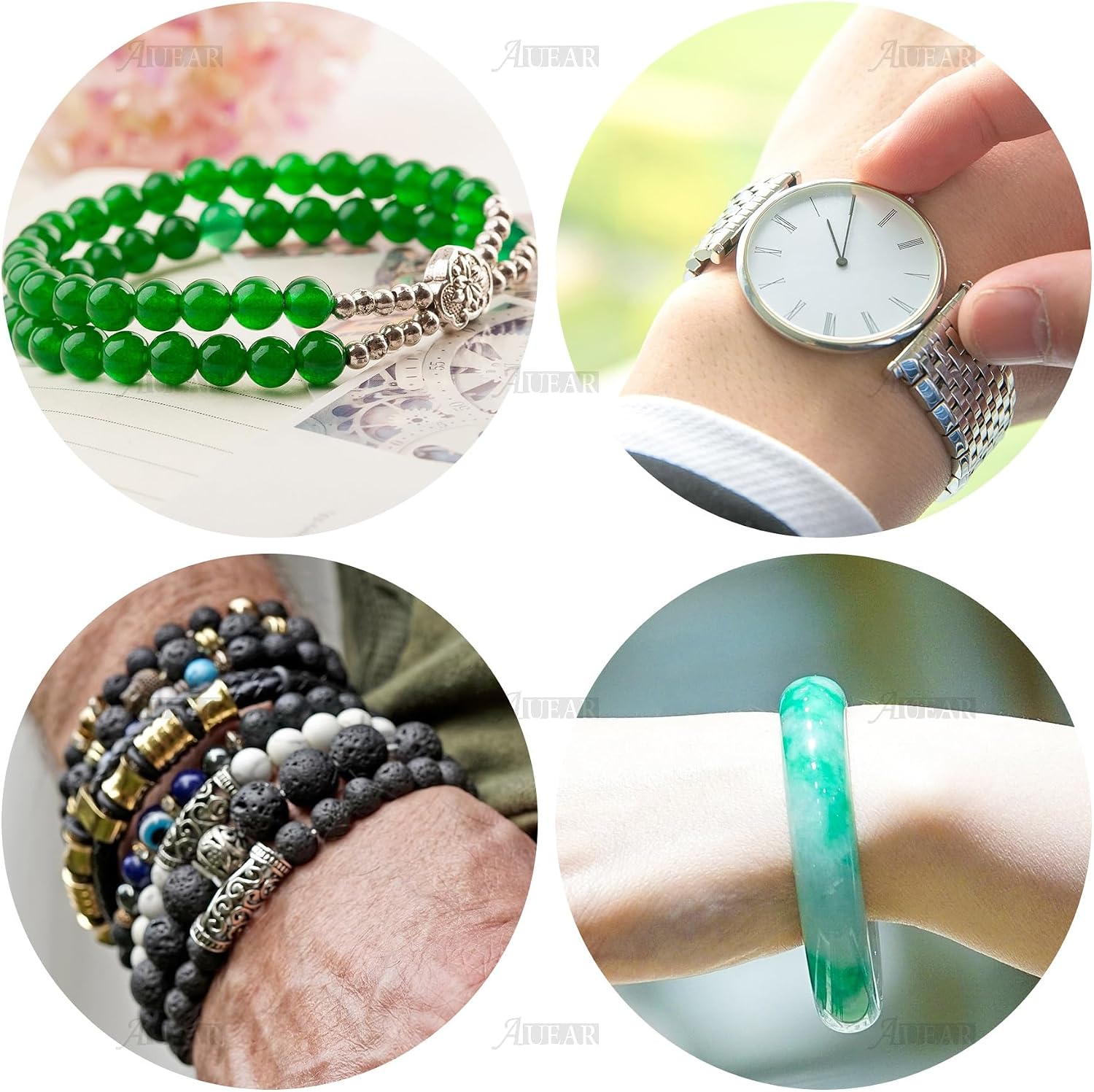 AUEAR, 10 Pieces Blackish Green Velvet Watch Pillows Bracelet Bangle Jewelry Display Pillow for Gift Box image 3