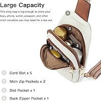 Vista 23 de Telena Riñonera pequeña para mujer, de cuero, cangureras, bolsa de pecho para mujer 3-camel marrón