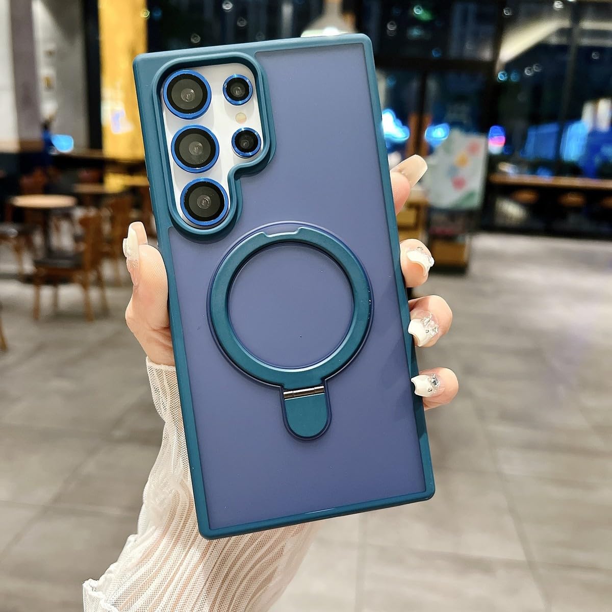 Case for Samsung S25 Ultra with Magnetic Ring Stand [Compatible with Mag-Safe][Military Grade Drop Protection][Build in Kickstand] Shockproof Galaxy S25plus Case (Blue,s25plus)