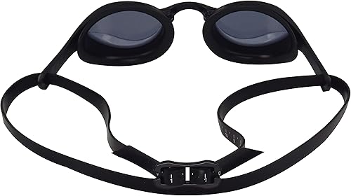 Miniatura 4 de New Wave - Gafas de natación con funda protectora de almacenamiento, lentes antiniebla, cuatro puentes nasales para triatlón y natación en aguas