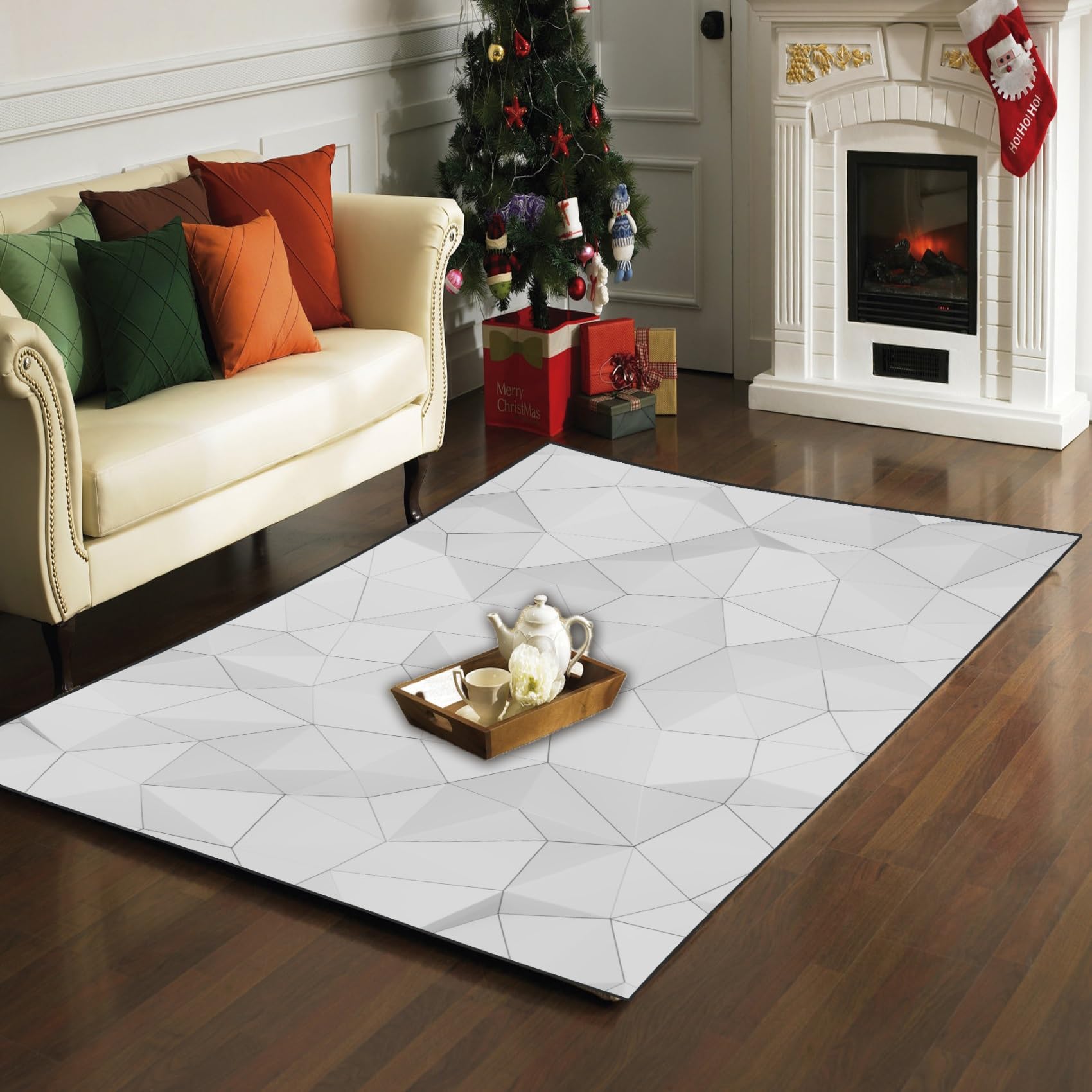 Alfombra Vinilica 90 x 210 cm Antideslizante y Muy Resistente Alfombra Grande con revés Antideslizante para Cocina Salón Oficina, Blanco