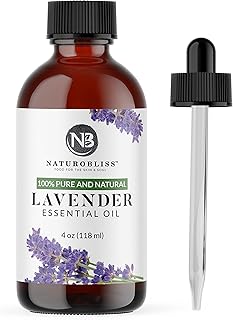 NaturoBliss Lavender Essential Oil, 100% Pure Therapeutic Grade, Premium Quality Lavender Oil, 4 fl. Oz - Perfect for Arom...