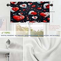 Vista 168 de Shrahala Ethnic Geometric Tribal Kitchen Valances Half Window Curtain, Native American Navajo Tribal Design Print Kitchen Valance for Window Ink