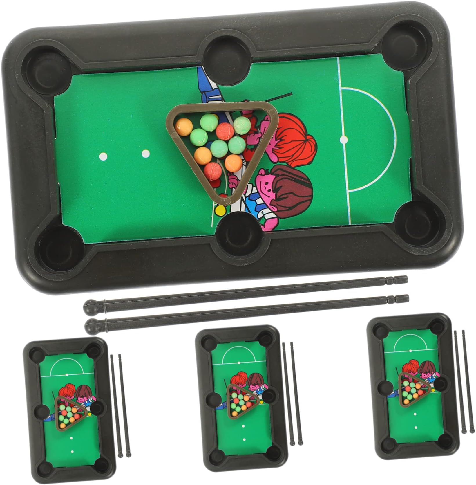 Sosoport 12 Sets Billiards Game Mini Pool Table Child Billiard Table Toy Competitive Billiard Table Small Pool Table Mini Billiard Game Mini Snooker Game Billiards Table Adutl Toy Plastic