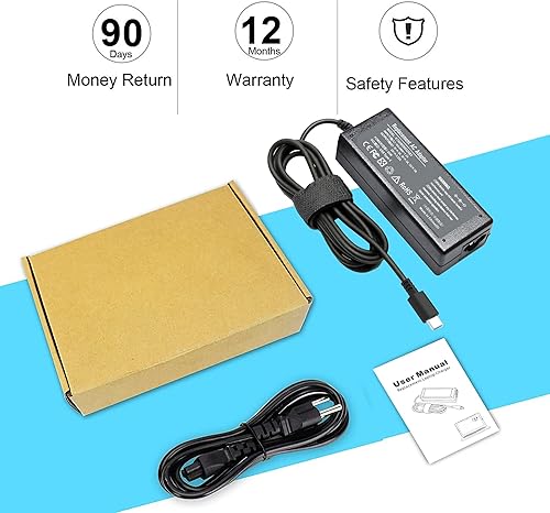 Miniatura 6 de Cargador USB C tipo C de 65 W 45 W para Lenovo Chromebook C330 S330 100E 300E N23 11E 14E 20NX C630 A485 A275, Yoga C930 C940 C740 730 730S 720 910
