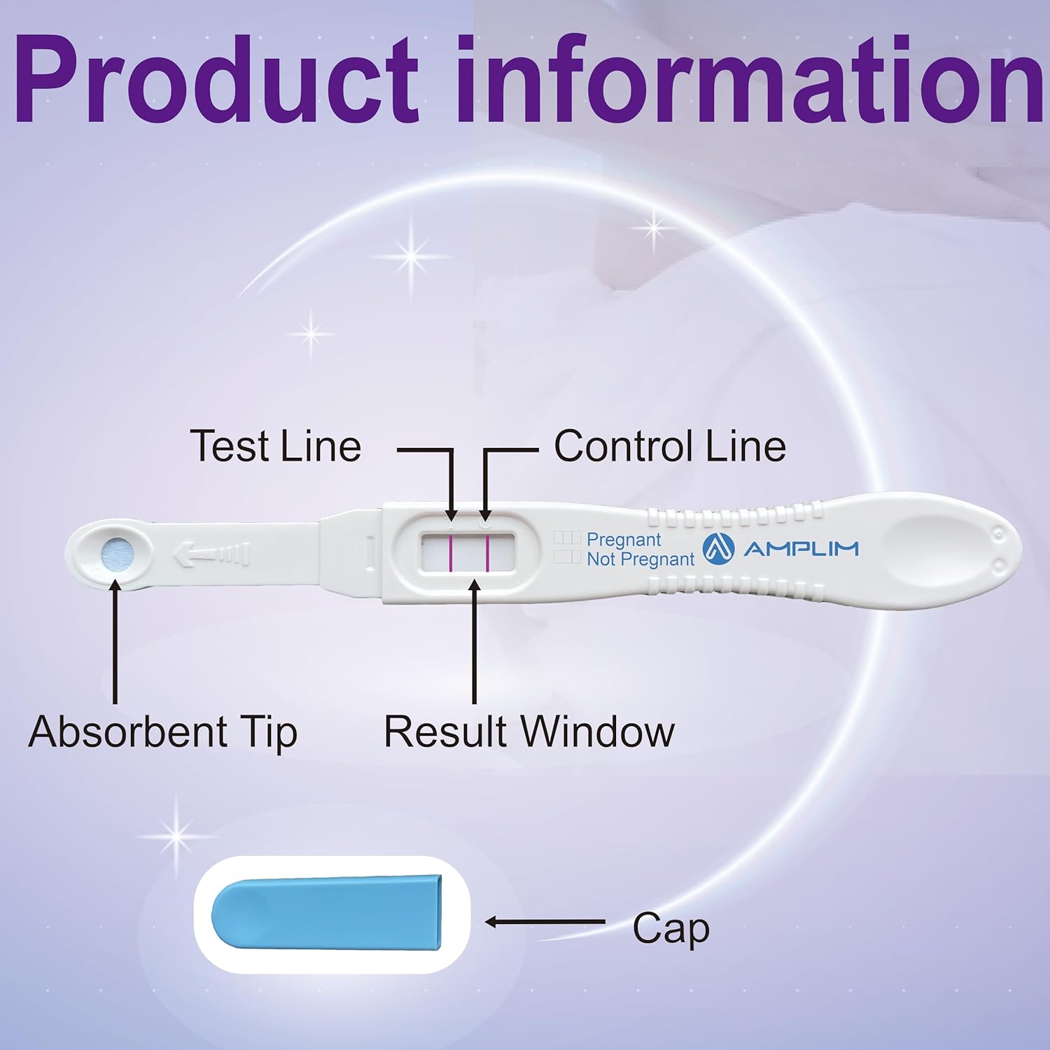 Amplim HCG Early Detection Pregnancy Test Bulk Stick 6-Days Sooner, Extra Sensitive 10 MIU/mL, Midstream 2-Sec Easy Home Tests, 99.99% Accurate Result (15 Pack) - Image 7
