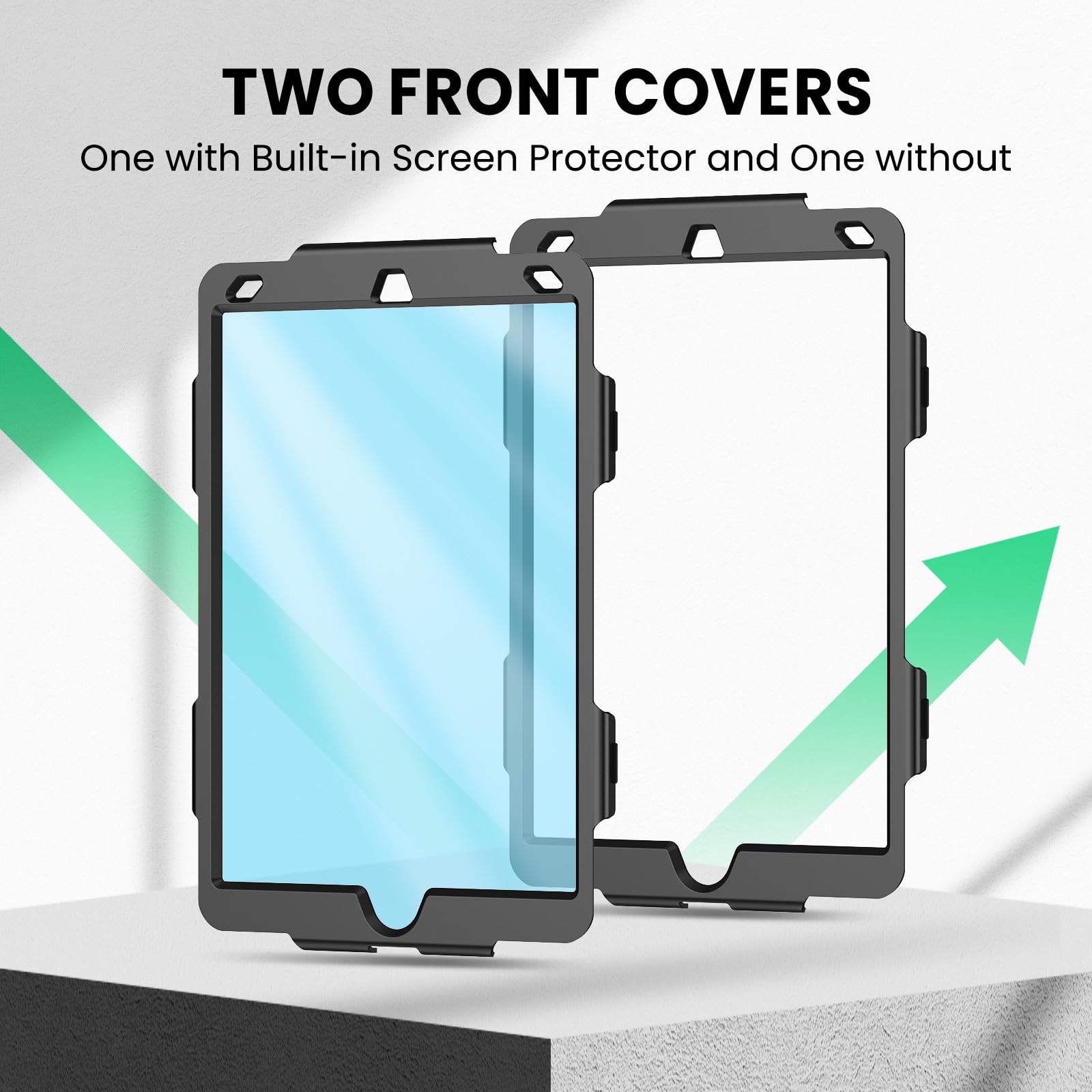 Seymac, custodia protettiva per iPad Air 3/Pro da 10,5 pollici, resistente, antiurto, con pellicola proteggi schermo, supporto girevole a 360°, cinghia da mano/tracolla per iPad Air di terza