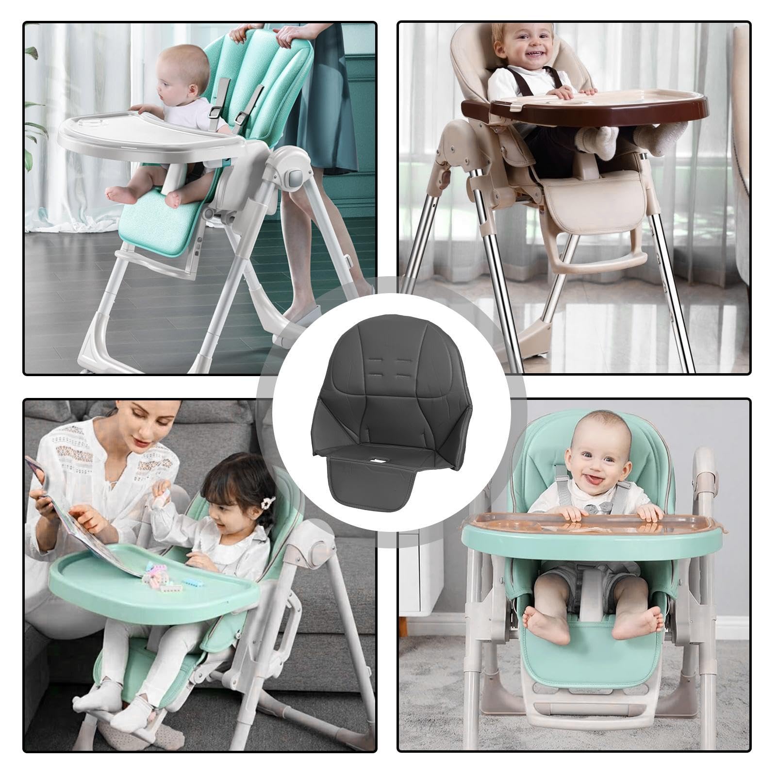 Housses de siège pour chaise haute bébé | Housse de chaise de salle à manger pour bébé en cuir PU | Doublure de coussin de chaise haute pour bébé Peg Perego, Siesta