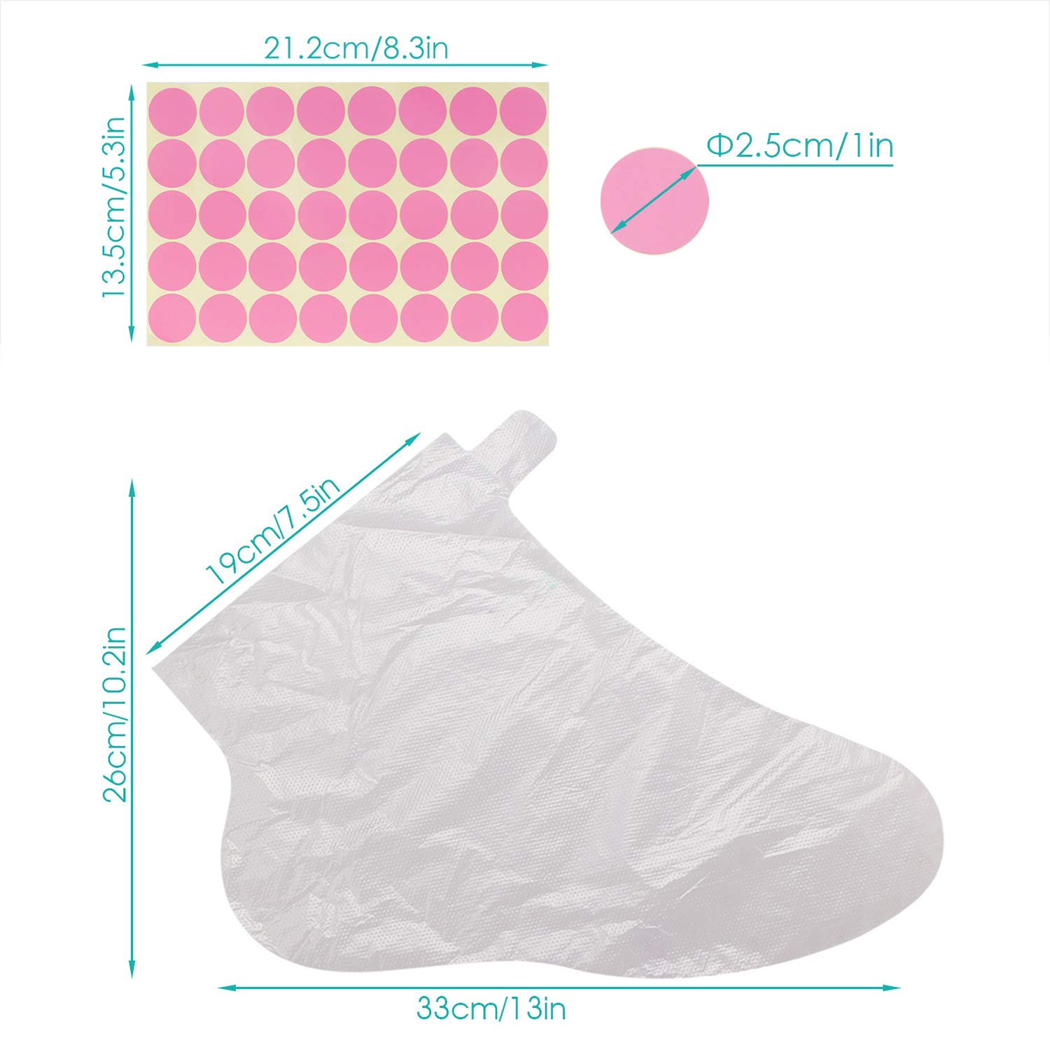 Segbeauty Forros de cera de parafina para pies, 400 bolsas de plástico más grandes y gruesas, guantes de baño de parafina para cera caliente, botas de tera-py, cubiertas de calcetines para tratamiento