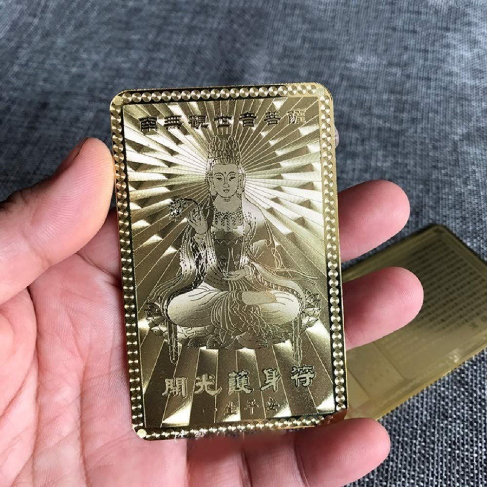 Amazon｜護符 護身符 札 南無観世音菩薩 観音菩薩 ゴールドカラー 金