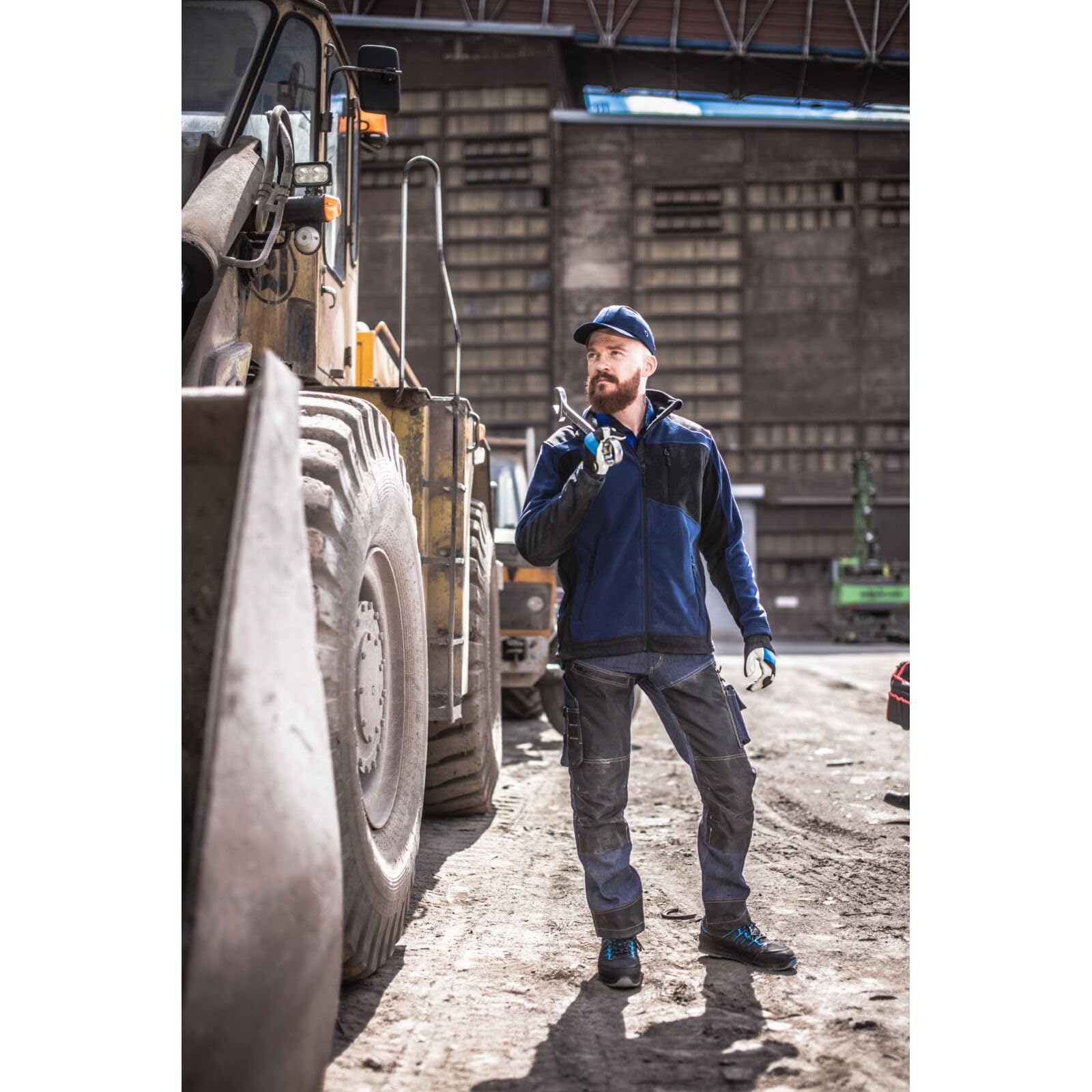 Lahti PRO Pantalones de mezclilla azules con refuerzos, L, CE, Lahti marca