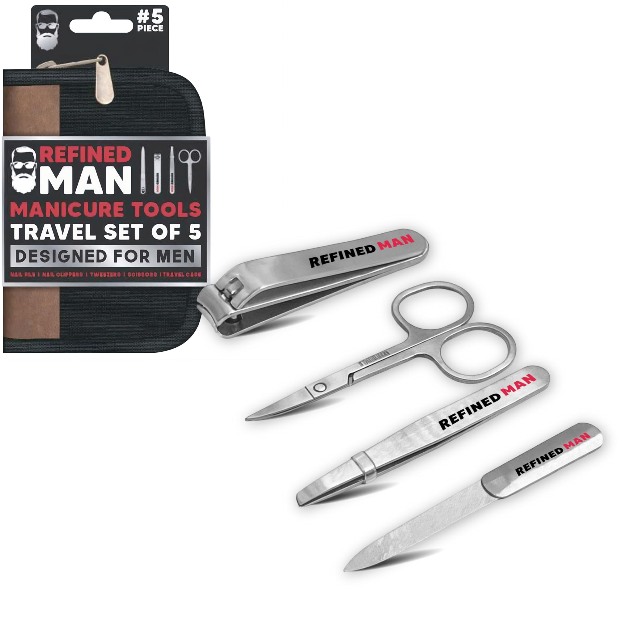 Amazon.com : BLKSMITH Refined Man Manicure and Pedicure Kit Set of