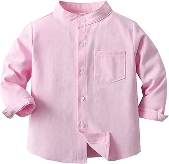 Camicia A Maniche Corte Bambino - Cotone Tinta Unita Con Tasche - Foto 9