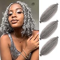 Vista 49 de Cabello Afro Twist de 30 Pulgadas 2 Paquetes, Cabello Afro Twist Elástico Pre Esponjado Cabello Spring Twist Pre Estirado Cabello para Envolver