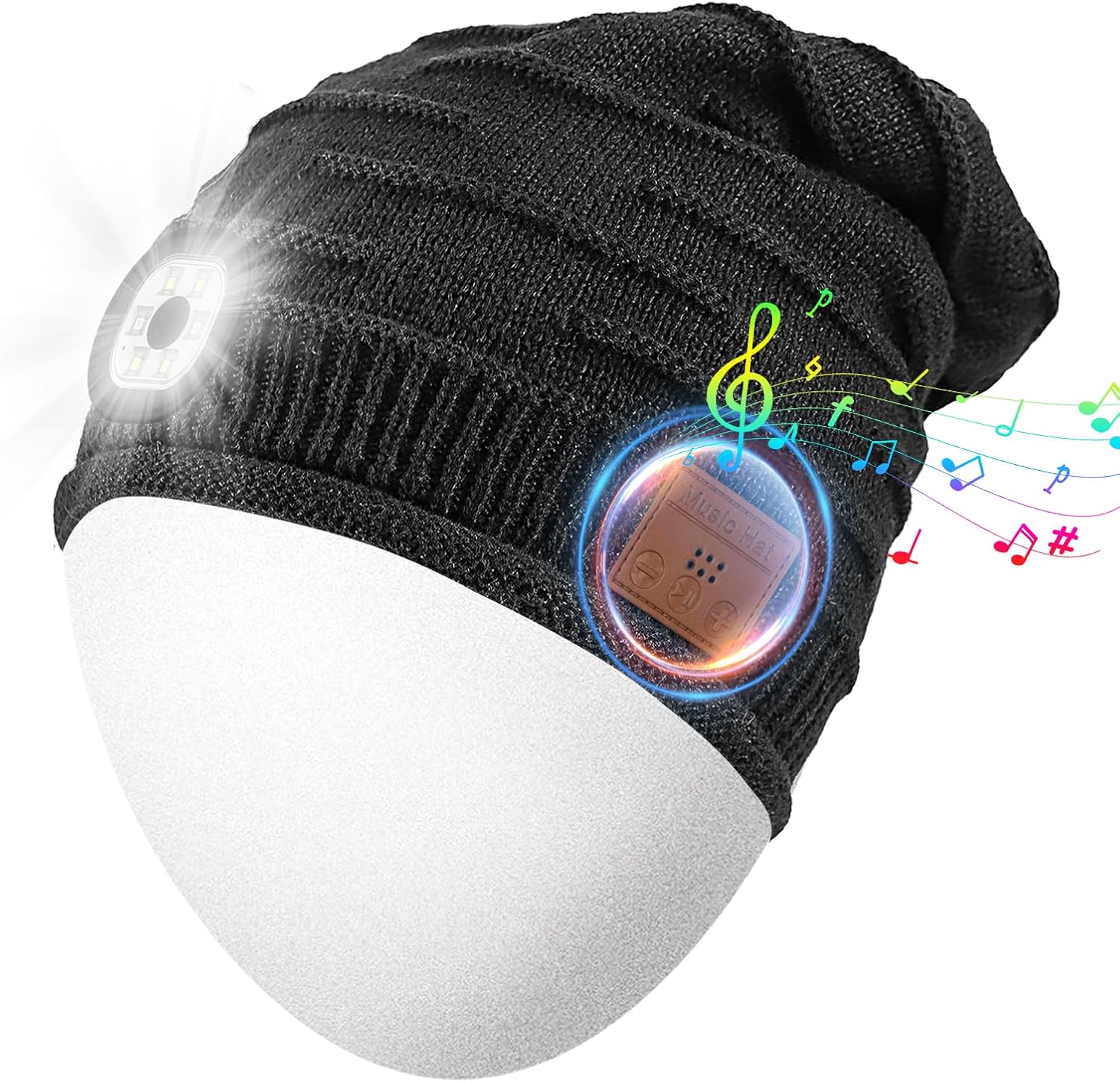 Rotibox Bluetooth Beanie Hat with Light, Music Knit Hat with Headphones for Outdoor Sports,Gifts for Birthday, Christmas, Mens Stocking Stuffers for Men, Women, Teens Rotibox Bluetooth Beanie Hat with Light, Music Knit Hat with Headphones for Outdoor Sports,Gifts for Birthday, Christmas, Mens Stocking Stuffers for Men, Women, Teens